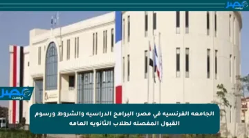 الجامعة الفرنسية في مصر: البرامج الدراسية والشروط ورسوم القبول المفصلة لطلاب الثانوية العامة